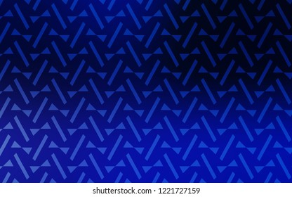 Dark BLUE vector cover with polygonal style. Abstract gradient illustration with triangles, lines. Pattern for commercials.