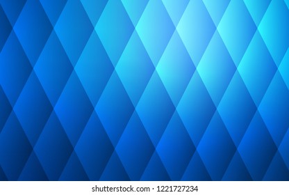 Dark BLUE vector cover in polygonal style. Modern abstract illustration with colorful rectangles. The template can be used as a background.