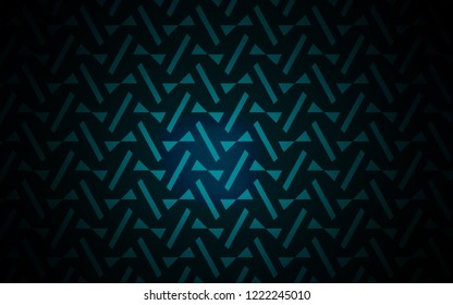 Dark BLUE vector cover with polygonal style. Glitter abstract illustration with triangular shapes. Pattern for websites.