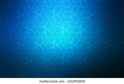 Dark BLUE vector cover in polygonal style. Modern abstract illustration with colorful rectangles. The template can be used as a background.