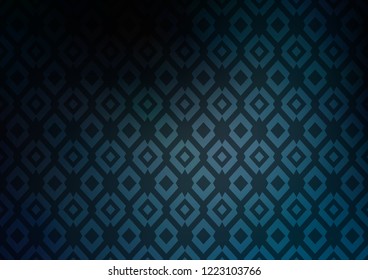Dark BLUE vector cover in polygonal style. Modern abstract illustration with colorful rectangles. Pattern for busines ad, booklets, leaflets