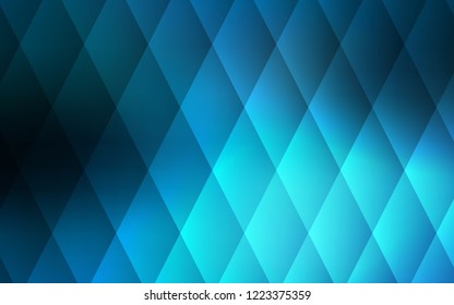 Tapa vectorial azul oscuro en estilo poligonal. Decoración de estilo abstracto con rectángulos. Patrón para comerciales.