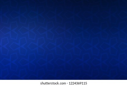 Dark BLUE vector cover in polygonal style. Rectangles on abstract background with colorful gradient. Smart design for your business advert.
