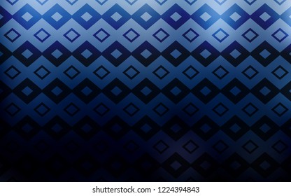 Dark BLUE vector cover in polygonal style. Rectangles on abstract background with colorful gradient. Best design for your ad, poster, banner.