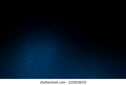 Dark BLUE vector cover in polygonal style. Abstract gradient illustration with rectangles. Pattern can be used for websites.
