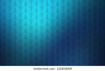 Dark BLUE vector cover with polygonal style. Modern abstract illustration with colorful triangles. Best design for poster, banner.