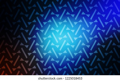 Dark BLUE vector cover with polygonal style. Triangles on abstract background with colorful gradient. Pattern for booklets, leaflets