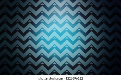 Dark BLUE vector cover with polygonal style. Triangles on abstract background with colorful gradient. Template for wallpapers.