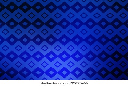 Dark BLUE vector cover in polygonal style. Modern abstract illustration with colorful rectangles. Smart design for your business advert.