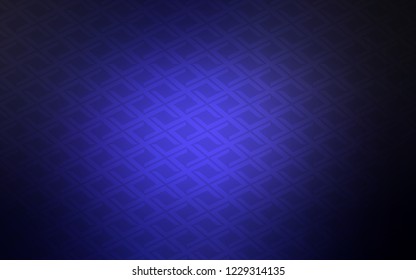 Dark BLUE vector cover in polygonal style. Glitter abstract illustration with rectangular shapes. Smart design for your business advert.