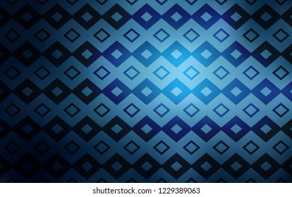 Dark BLUE vector cover in polygonal style. Abstract gradient illustration with rectangles. Pattern can be used for websites.