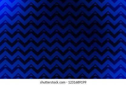 Dark BLUE vector cover with polygonal style. Illustration with set of colorful triangles, lines. Pattern for websites.