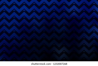 Dark BLUE vector cover with polygonal style. Abstract gradient illustration with triangles, lines. Pattern for commercials.