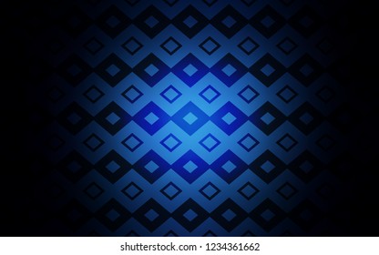 Dark BLUE vector cover in polygonal style. Modern abstract illustration with colorful rectangles. The template can be used as a background.