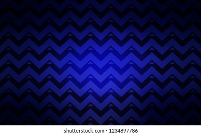 Dark BLUE vector cover with polygonal style. Triangles on abstract background with colorful gradient. Modern template for landing page.