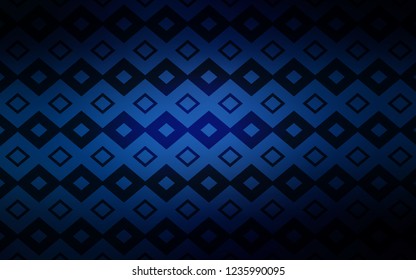 Dark BLUE vector cover in polygonal style. Glitter abstract illustration with rectangular shapes. Pattern for busines ad, booklets, leaflets