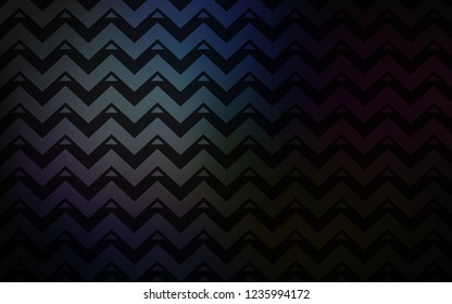 Dark BLUE vector cover with polygonal style. Modern abstract illustration with colorful triangles. Pattern for commercials.