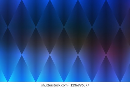 Dark BLUE vector cover in polygonal style. Abstract gradient illustration with rectangles. Pattern for commercials.