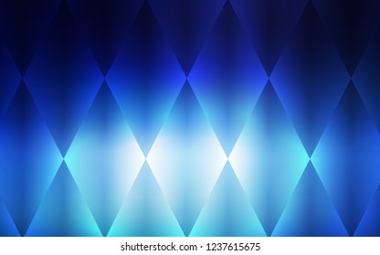 Dark BLUE vector cover in polygonal style. Glitter abstract illustration with rectangular shapes. Pattern for commercials.