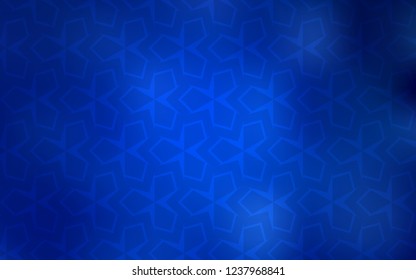 Dark BLUE vector cover in polygonal style. Beautiful illustration with rectangles and squares. Pattern for busines ad, booklets, leaflets