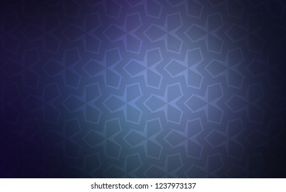 Dark BLUE vector cover in polygonal style. Illustration with set of colorful rectangles. Pattern for commercials.