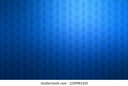 Dark BLUE vector cover with polygonal style. Decorative design in abstract style with triangles. Modern template for landing page.