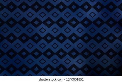 Dark BLUE vector cover in polygonal style. Rectangles on abstract background with colorful gradient. Smart design for your business advert.