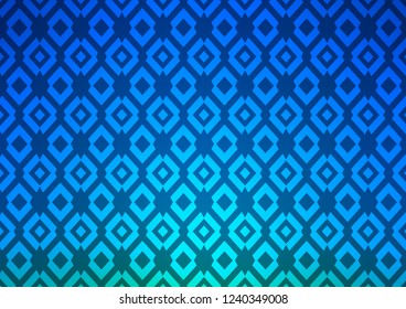 Dark BLUE vector cover in polygonal style. Rectangles on abstract background with colorful gradient. Modern template for your landing page.