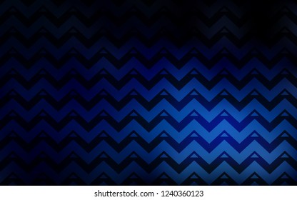 Dark BLUE vector cover with polygonal style. Triangles on abstract background with colorful gradient. Modern template for landing page.