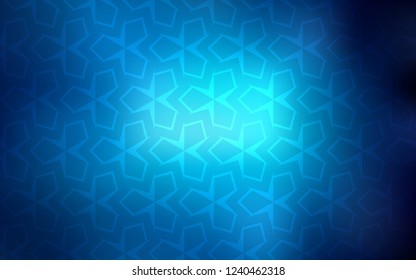 Dark BLUE vector cover in polygonal style. Abstract gradient illustration with rectangles. Pattern can be used for websites.