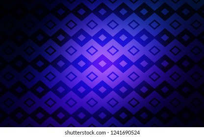 Dark BLUE vector cover in polygonal style. Glitter abstract illustration with rectangular shapes. Modern template for your landing page.