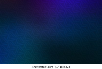 Dark BLUE vector cover with polygonal style. Abstract gradient illustration with triangles. The template can be used as a background.