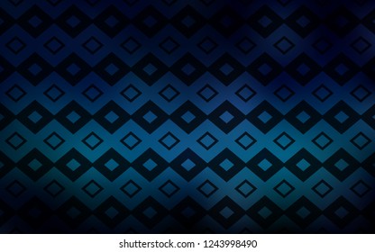 Dark BLUE vector cover in polygonal style. Abstract gradient illustration with rectangles. Pattern can be used for websites.