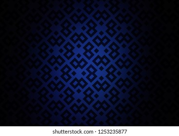 Dark BLUE vector cover in polygonal style. Abstract gradient illustration with rectangles. Pattern can be used for websites.