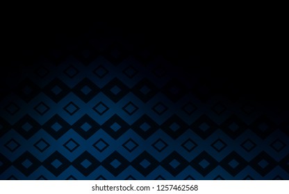 Dark BLUE vector cover in polygonal style. Decorative design in abstract style with rectangles. Pattern for commercials.