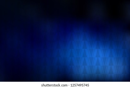 Dark BLUE vector cover with polygonal style. Glitter abstract illustration with triangular shapes. Pattern for websites.