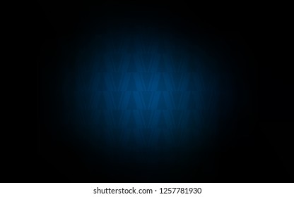 Dark BLUE vector cover with polygonal style. Modern abstract illustration with colorful triangles. Best design for poster, banner.