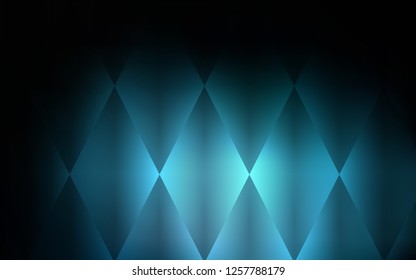 Dark BLUE vector cover in polygonal style. Rectangles on abstract background with colorful gradient. Pattern for busines ad, booklets, leaflets