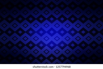 Dark BLUE vector cover in polygonal style. Illustration with set of colorful rectangles. Smart design for your business advert.