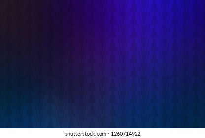 Dark BLUE vector cover with polygonal style. Decorative design in abstract style with triangles. Pattern for commercials.