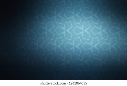 Dark BLUE vector cover in polygonal style. Modern abstract illustration with colorful rectangles. The template can be used as a background.