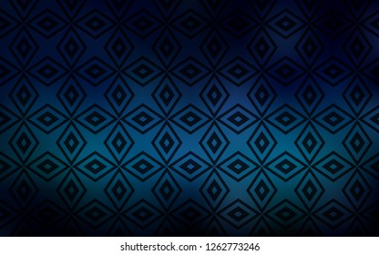 Dark BLUE vector cover in polygonal style. Glitter abstract illustration with rectangular shapes. Smart design for your business advert.