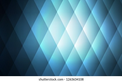 Dark BLUE vector cover in polygonal style. Illustration with set of colorful rectangles. Pattern for commercials.