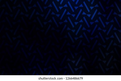 Dark BLUE vector cover with polygonal style. Abstract gradient illustration with triangles, lines. Pattern for websites.