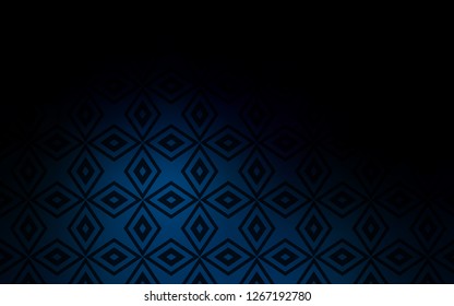 Dark BLUE vector cover in polygonal style. Abstract gradient illustration with rectangles. The template can be used as a background.