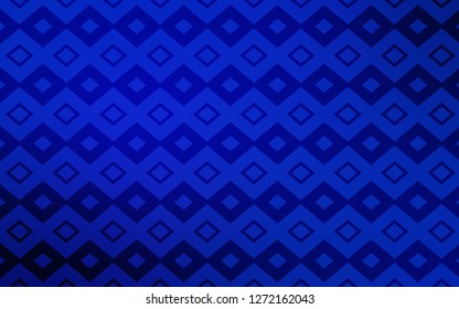 Dark BLUE vector cover in polygonal style. Rectangles on abstract background with colorful gradient. Best design for your ad, poster, banner.