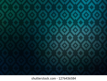 Dark BLUE vector cover in polygonal style. Beautiful illustration with rectangles and squares. Pattern for commercials.
