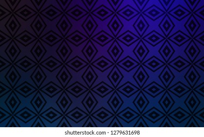 Dark BLUE vector cover in polygonal style. Decorative design in abstract style with rectangles. Smart design for your business advert.