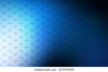 Dark BLUE vector cover in polygonal style. Illustration with set of colorful rectangles. Pattern can be used for websites.
