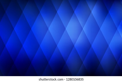 Dark BLUE vector cover in polygonal style. Rectangles on abstract background with colorful gradient. Pattern can be used for websites.